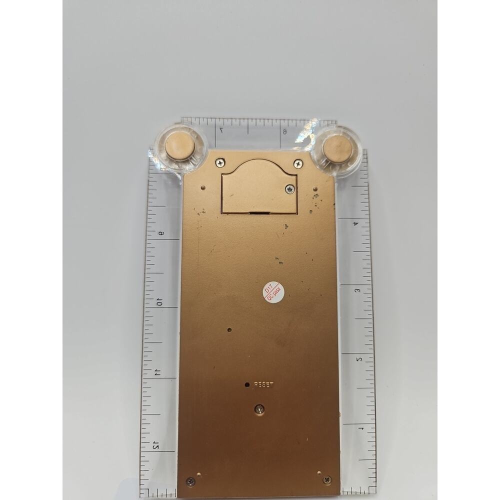 1980s-90s Gold Tone World Time Calculator Ruler - Nyc Lon HKG Retro VTG Untested - Picture 2 of 2